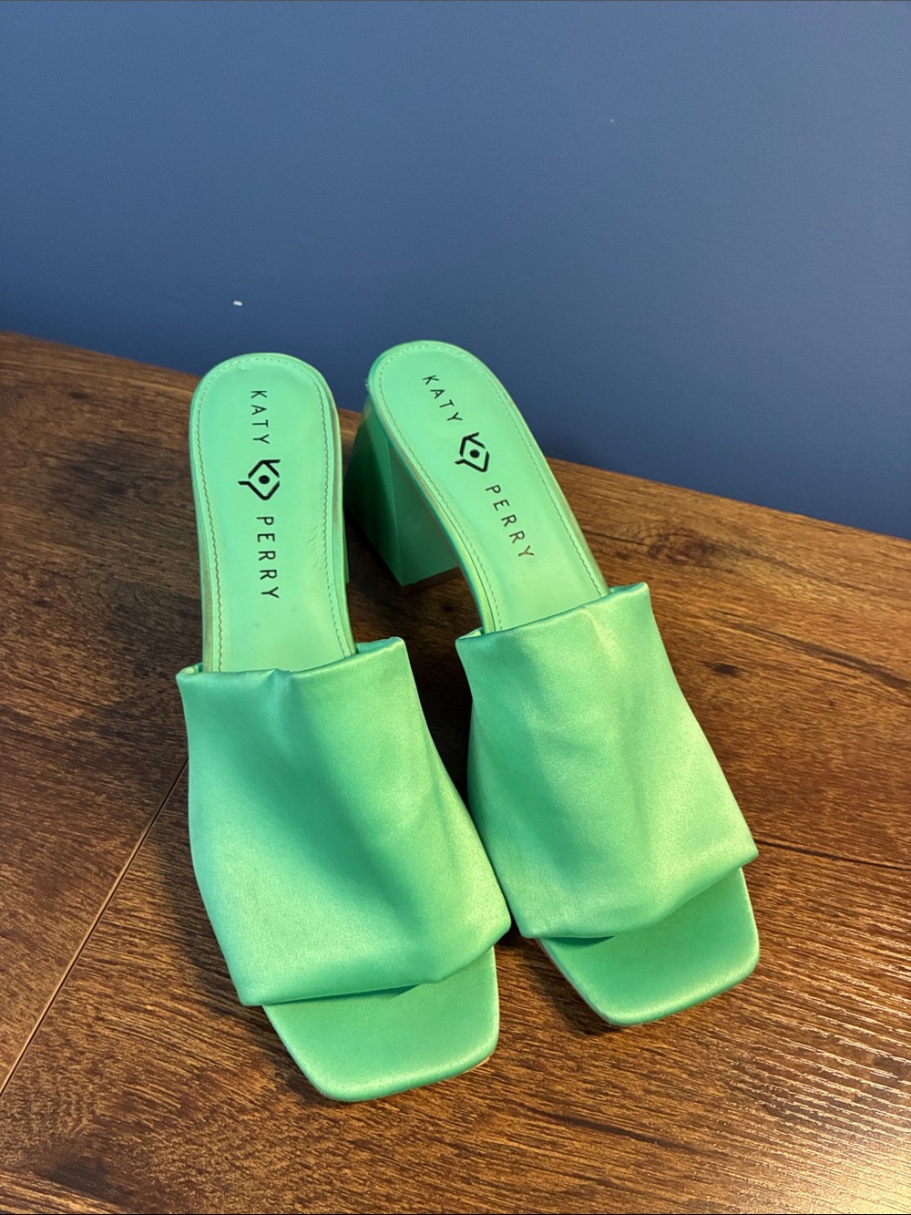Katy Perry Collections The Bettie Green Block Heel Slide Mules